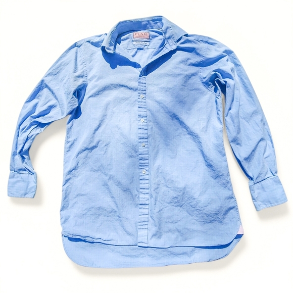 Thomas Pink Mens‎ Light Blue Long Sleeve Button Down Dress Shirt - Picture 2 of 12